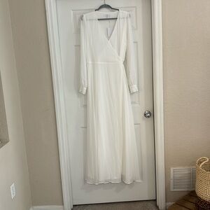 Lulus “My Whole Heart White Wrap Dress”